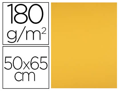 PAPIER CARTONNE LIDERPAPEL 50X65CM 180GR COLORIS VIEIL   OR