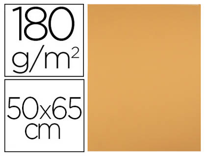 PAPIER CARTONNE LIDERPAPEL 50X65CM 180GR COLORIS         NOISETTE