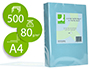 PAPIER COULEUR Q-CONNECT MULTIFONCTION A4 80G/M2 UNICOLORE CELESTE RAMETTE 500 FEUILLES