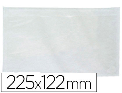 ENVELOPPE Q-CONNECT PORTE-DOCUMENTS 225X122MM AUTO-ADHSIVE FENTRE TRANSPARENTE COLORIS BLANC BOTE 100 UNITS