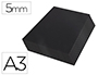 CARTON ENTRECOLLE LIDERPAPEL A3 EPAISSEUR 5MM UNICOLORE    NOIR