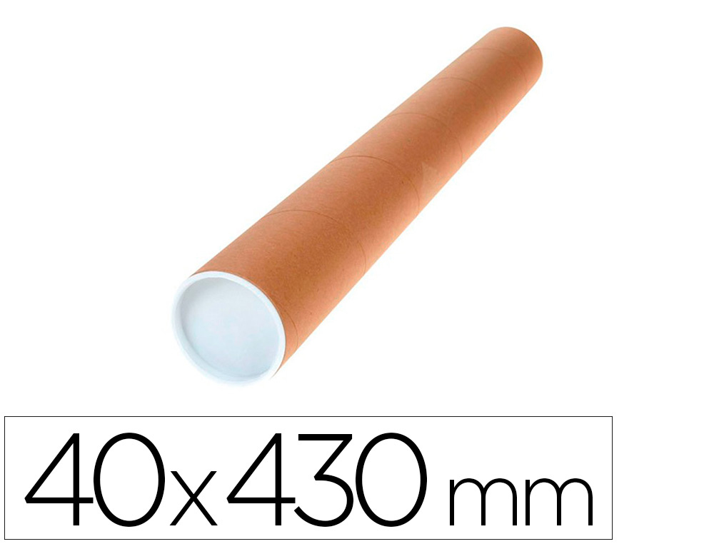 TUBE PORTE-DOCUMENTS Q-CONNECT CARTON ENCOLL 1.8MM FORMAT A3/A2 40X430MM COUVERCLE PLASTIQUE TRS RSISTANT