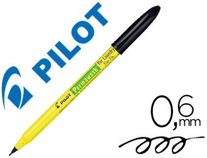 MARQUEUR PILOT TISSU LAUNDRY ENCRE BASE EAU POINTE POLYACTATE TRAC 0.6MM NOIR
