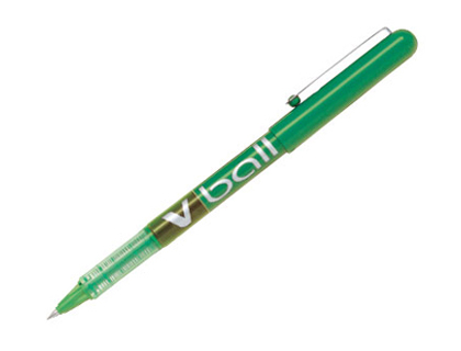 ROLLER PILOT VBALL 7 CRITURE MOYENNE 0.5MM ENCRE LIQUIDE NIVEAU VISIBLE RGULATEUR DBIT CLIP MTAL COLORIS VERT
