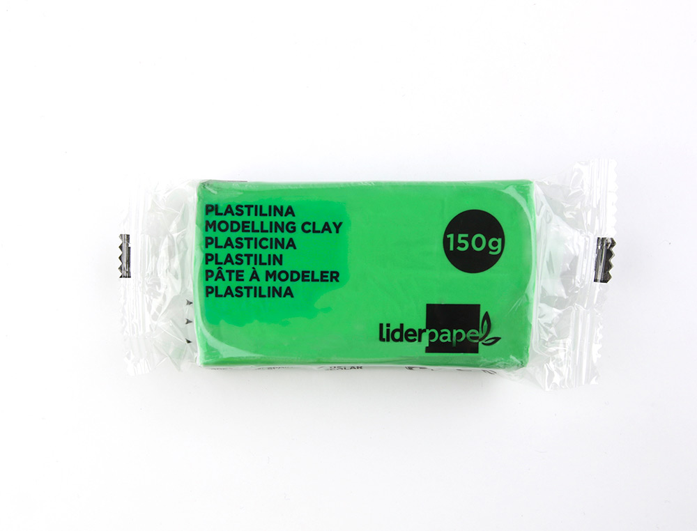 PÂTE À MODELER LIDERPAPEL VÉGÉTALE 15 COLORIS ASSORTIS ASSORTIMENT 15 PAINS DE 150G