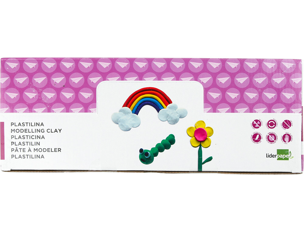 PÂTE À MODELER LIDERPAPEL VÉGÉTALE 15 COLORIS ASSORTIS ASSORTIMENT 15 PAINS DE 150G