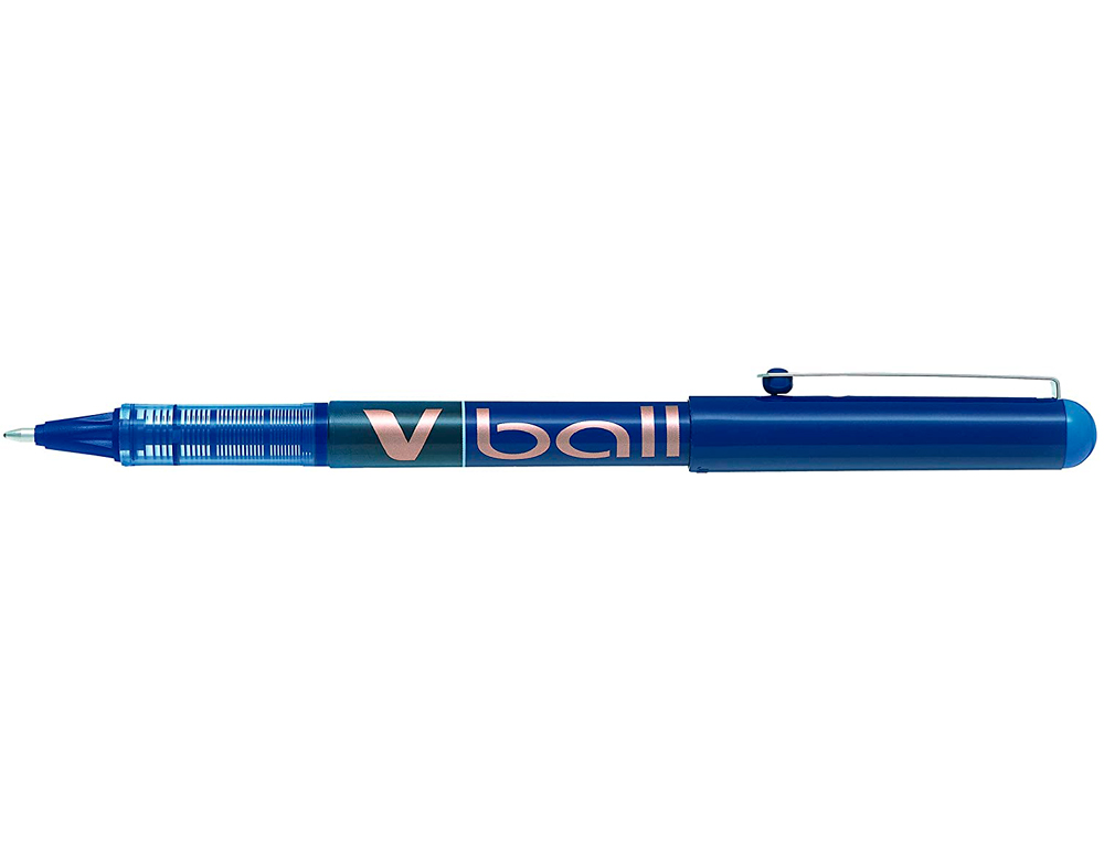 ROLLER PILOT VBALL 1.0 CRITURE 0.7MM ENCRE LIQUIDE NIVEAU VISIBLE POINTE CONIQUE 1MM CLIP MTAL COLORIS BLEU