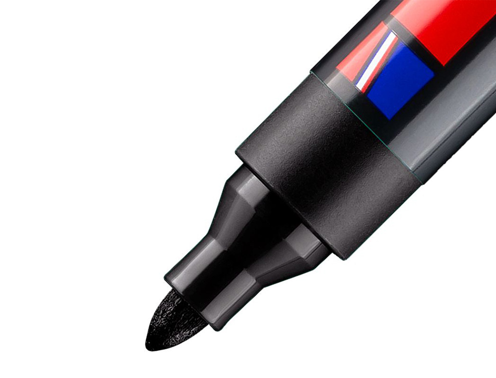 MARQUEUR EDDING PERMANENT E300 POINTE OGIVE TRACÉ 1.5/3MM CORPS PLASTIQUE COLORIS NOIR