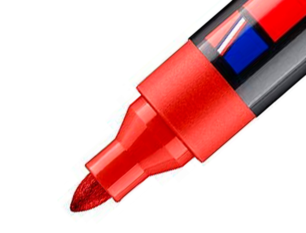 MARQUEUR EDDING PERMANENT E300 POINTE OGIVE TRACÉ 1.5/3MM CORPS PLASTIQUE COLORIS ROUGE