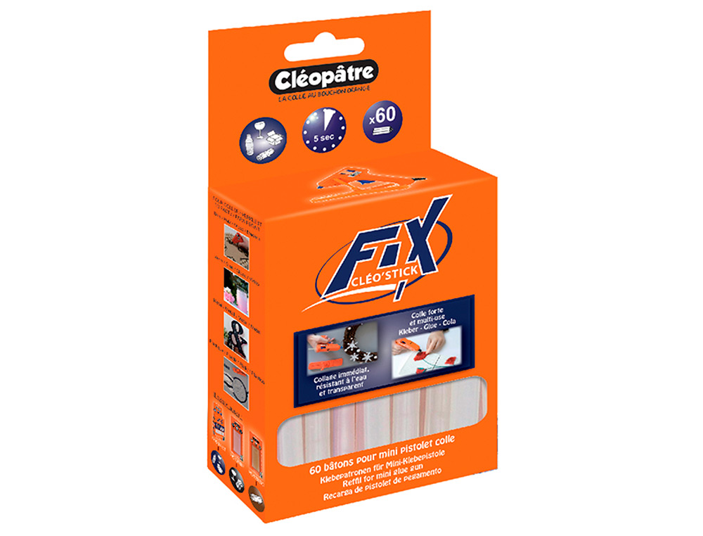 COLLE CLOPTRE UNIVERSELLE POUR MINI PISTOLET BOTE DE 60 BTONS