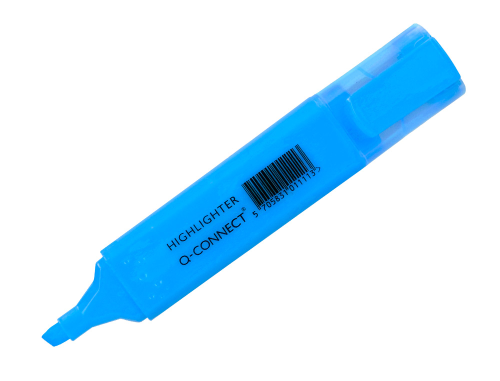 SURLIGNEUR Q-CONNECT TRAC 2/5 MM POINTE BISEAUTE COULEURS CLATANTES BLEU