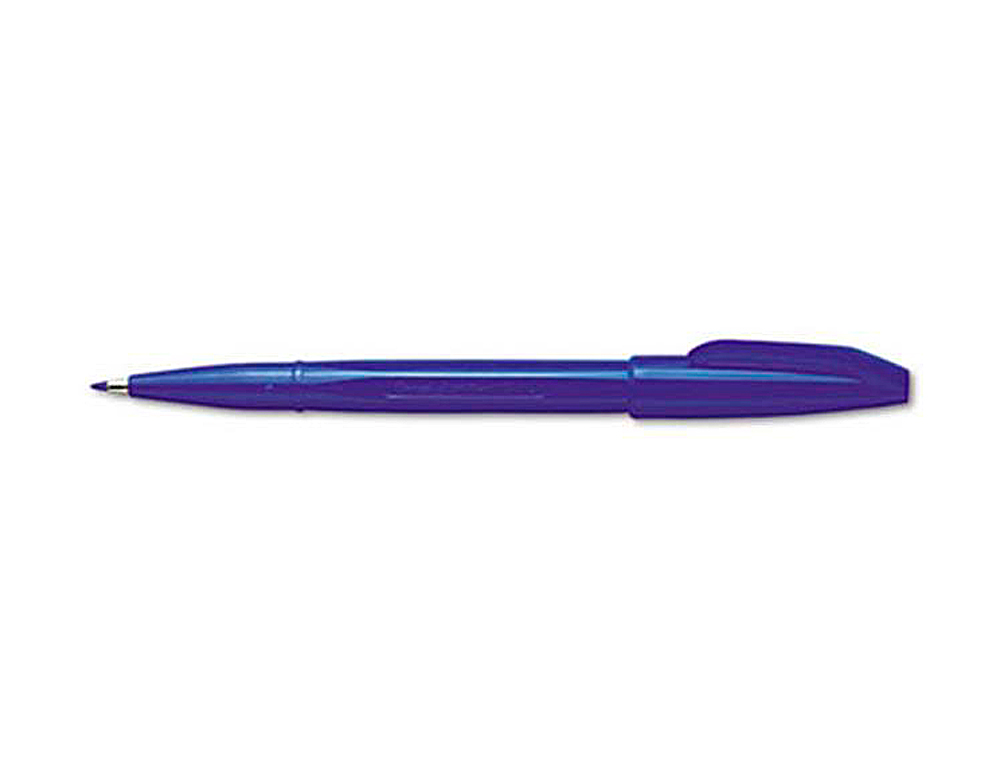 STYLO-FEUTRE PENTEL SIGN PEN AQUARELLABLE CRITURE LARGE 0.8MM POINTE FIBRE ACRYLIQUE ENCRE SOLUBLE EAU COLORIS BLEU