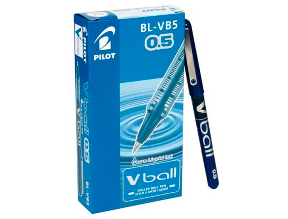 ROLLER PILOT VBALL 5 CRITURE FINE 0.3MM ENCRE LIQUIDE NIVEAU VISIBLE RGULATEUR DBIT CLIP MTAL COLORIS BLEU