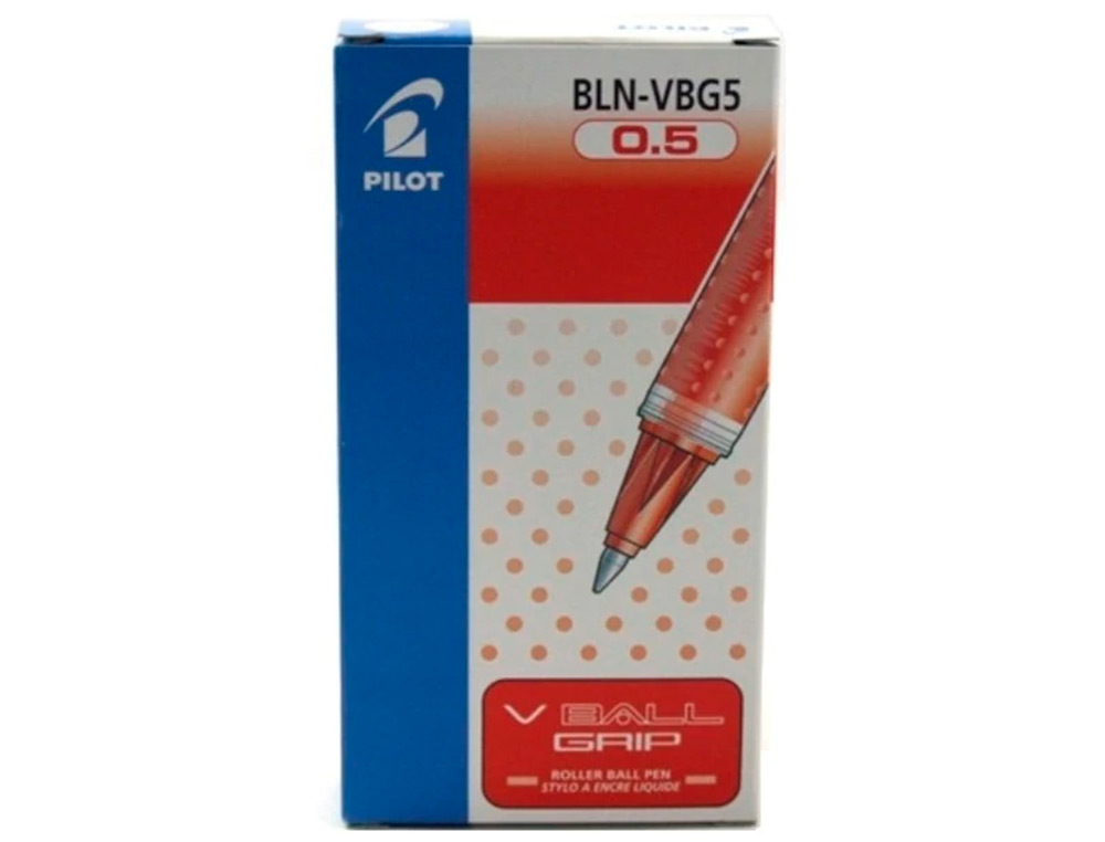 ROLLER PILOT VBALL 5 ÉCRITURE FINE 0.3MM ENCRE LIQUIDE NIVEAU VISIBLE RÉGULATEUR DÉBIT CLIP MÉTAL COLORIS ROUGE