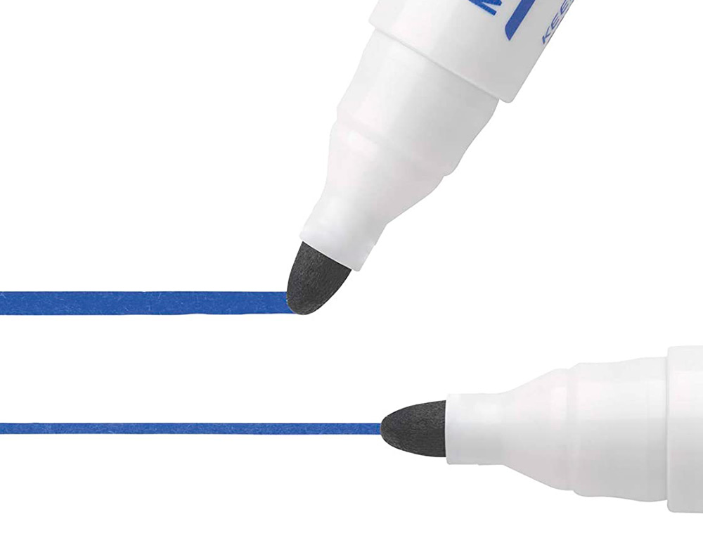 MARQUEUR BIC VELLEDA 1701 EFFAÇABLE POINTE OGIVE TRACÉ 1-5MM ENCRE BASE ALCOOL INODORE CORPS PLASTIQUE BLEU