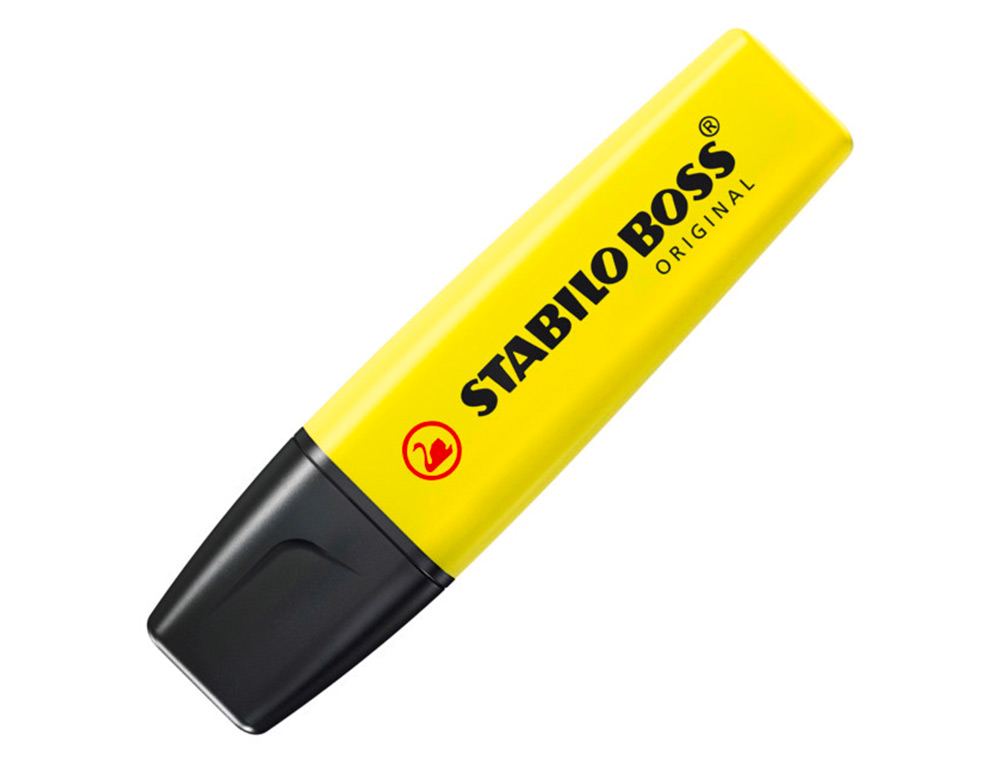 SURLIGNEUR STABILO BOSS TRAC 2/5MM POINTE BISEAUTE ENCRE UNIVERSELLE BASE EAU RSISTANTE LUMIRE COLORIS JAUNE