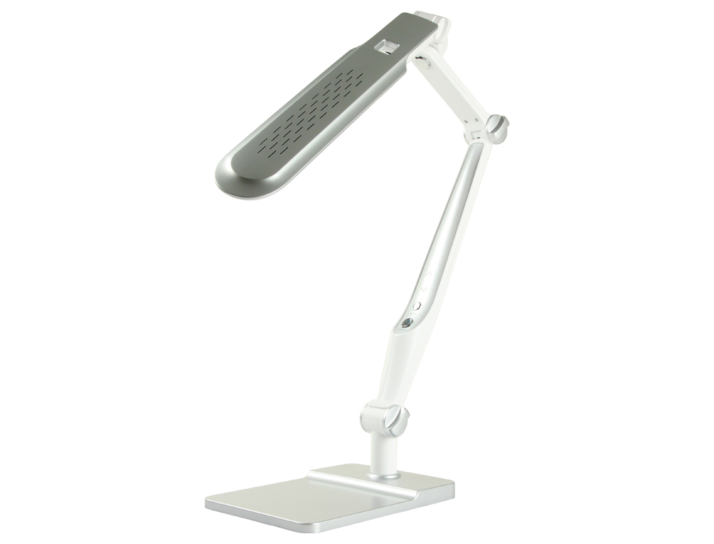 LAMPE BUREAU Q-CONNECT PROFESSIONELLE ABS 32 LEDS 9W INTERR UPTEUR TACTILE 3 NIVEAUX INTENSITÉ COLORIS CHROMÉ