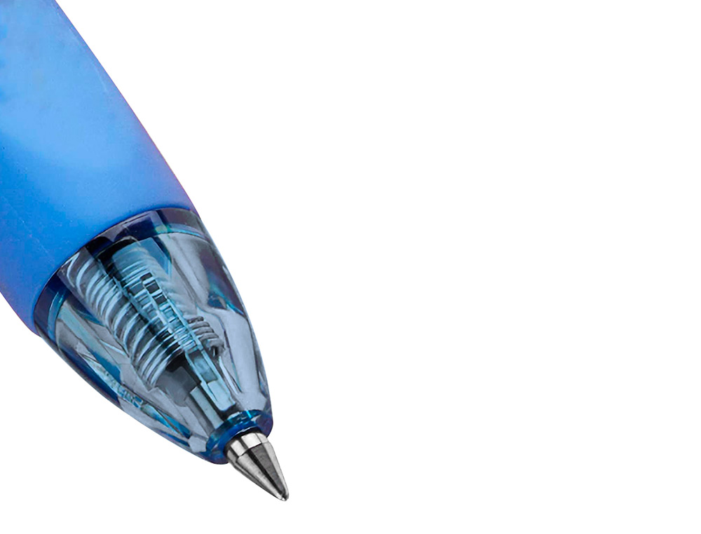 ROLLER Q-CONNECT ÉCRITURE MOYENNE 0.7MM ENCRE EFFAÇABLE GRIP PRÉHENSION GOMME SERTIE COLORIS BLEU