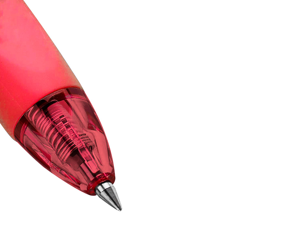 ROLLER Q-CONNECT CRITURE MOYENNE 0.7MM ENCRE EFFAABLE GRIP PRHENSION GOMME SERTIE COLORIS ROUGE