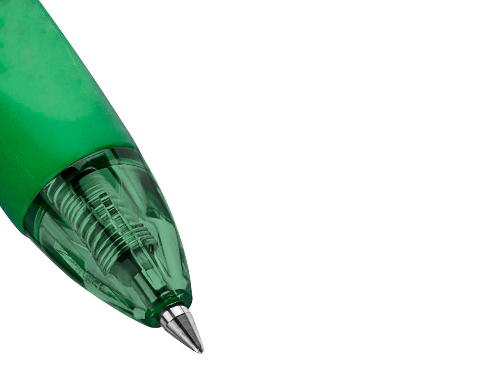 ROLLER Q-CONNECT CRITURE MOYENNE 0.7MM ENCRE EFFAABLE GRIP PRHENSION GOMME SERTIE COLORIS VERT