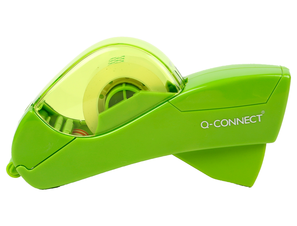 DEVIDOIR Q-CONNECT AUTOMATIQUE PLASTIQUE VERT RUBAN ADHESIF 12MM ET 19MM 2 RUBANS INCLUS