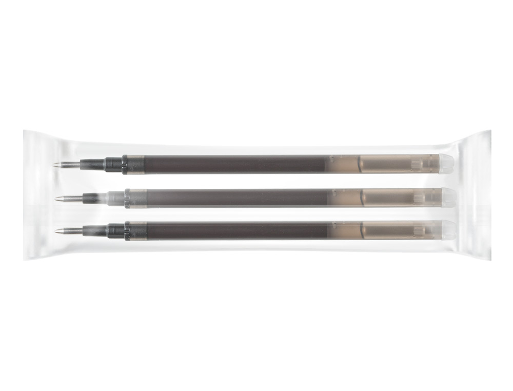 RECHARGE ROLLER Q-CONNECT ENCRE EFFACABLE COULEUR NOIR SET DE 3U