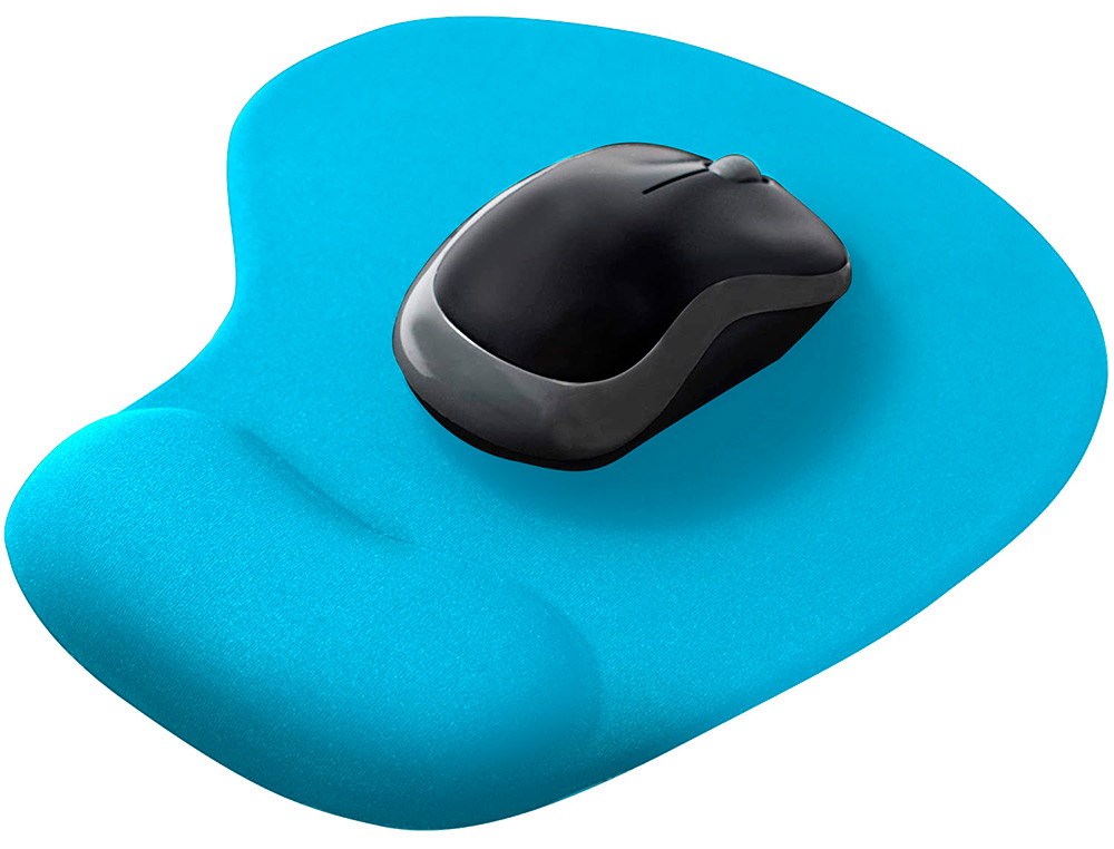 Tapis de souris en mousse bleu