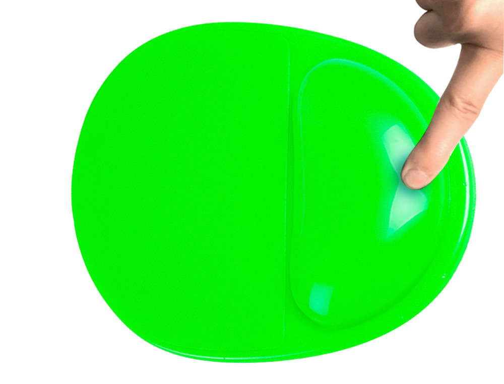 TAPIS SOURIS Q-CONNECT REPOSE-POIGNE GEL ET PVC      GRAND CONFORT FACILEMENT      NETTOYABLE COLORIS VERT