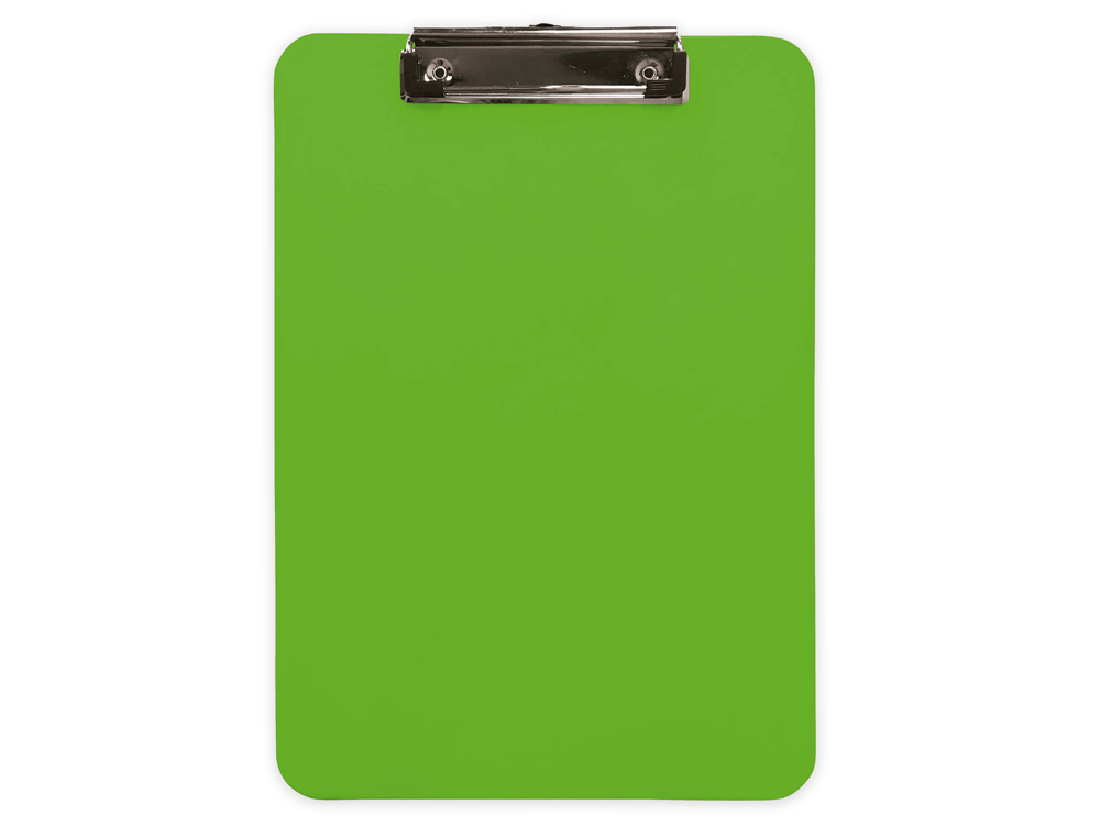 PORTE-BLOC Q-CONNECT PLASTIQUE RIGIDE EPAISSEUR 2,5MM A4 210X297MM PINCE METALLIQUE COLORIS VERT
