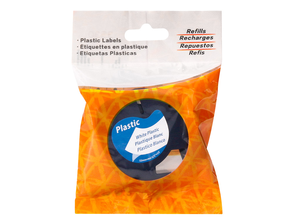 RUBAN TITREUSE Q-CONNECT 12MM X 4 MT NOIR-BLANC PERLE LETRATAG 091201
