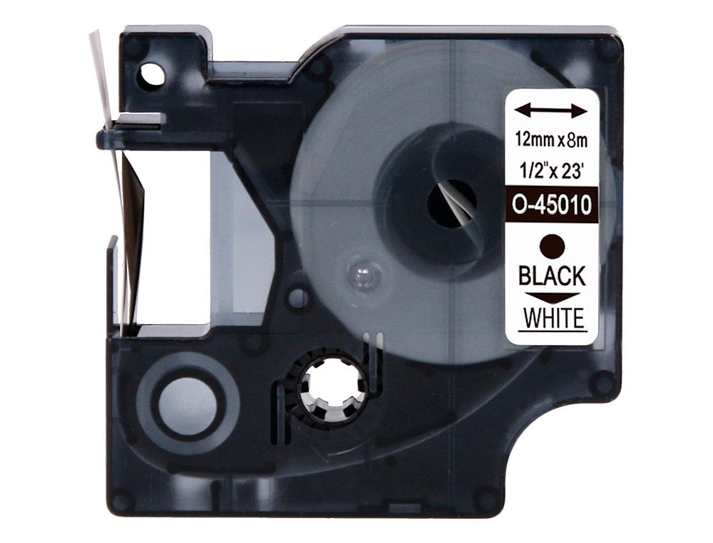 RUBAN TITREUSE Q-CONNECT MK-221 BLANC-NOIR 9MM X 8 MT COMPATIBLE BROTHER