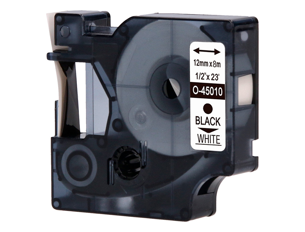 RUBAN TITREUSE Q-CONNECT MK-221 BLANC-NOIR 9MM X 8 MT COMPATIBLE BROTHER