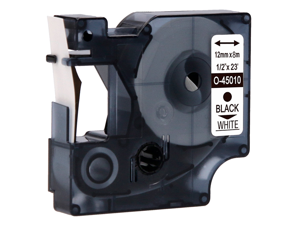 RUBAN TITREUSE Q-CONNECT MK-221 BLANC-NOIR 9MM X 8 MT COMPATIBLE BROTHER