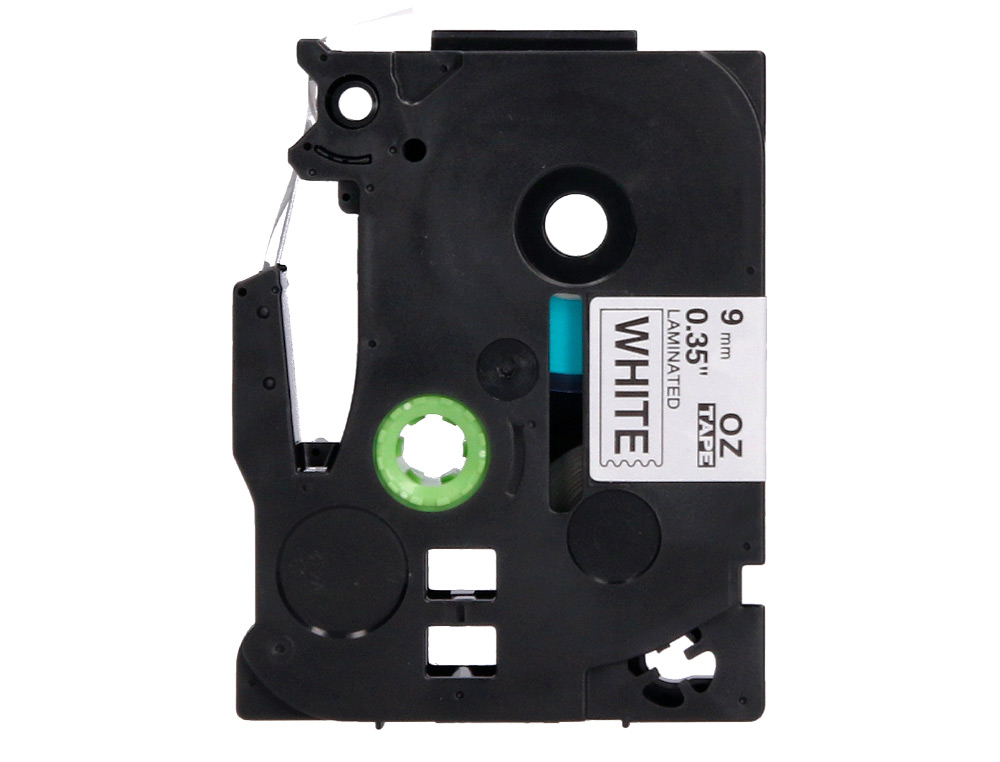 RUBAN TITREUSE Q-CONNECT TZE-221 BLANC-NOIR 9 MM X 8 MT OZE-221