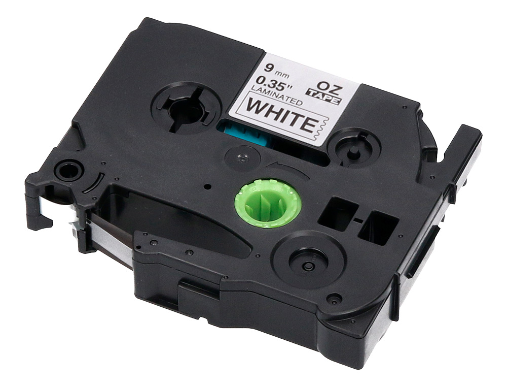 RUBAN TITREUSE Q-CONNECT TZE-221 BLANC-NOIR 9 MM X 8 MT OZE-221