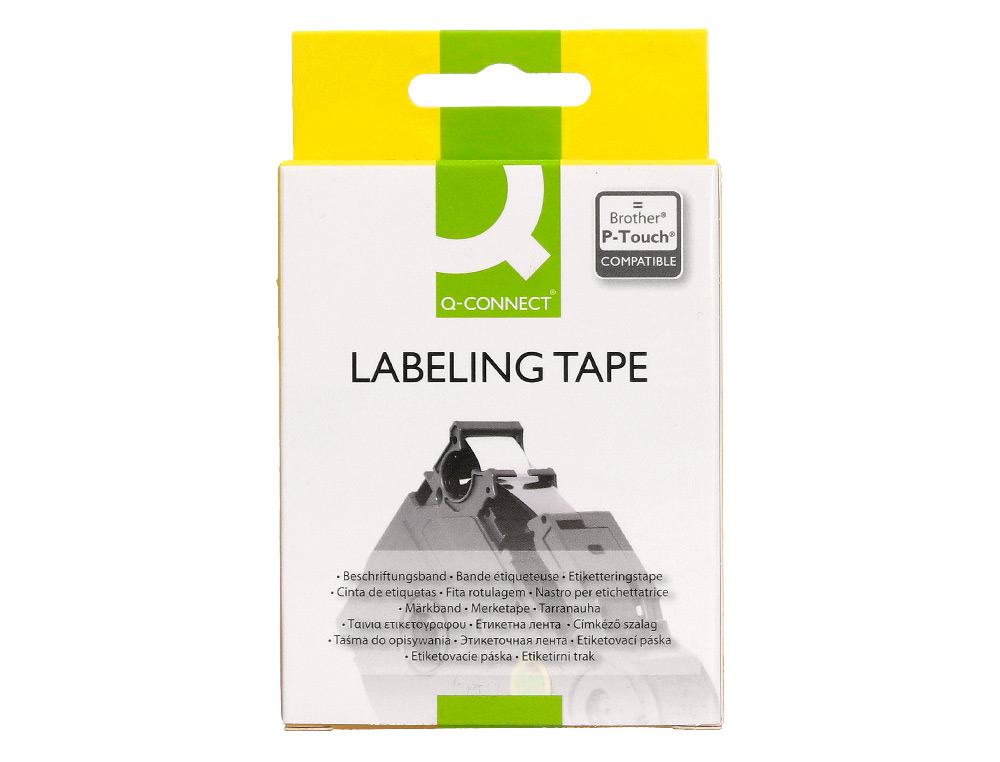 RUBAN TITREUSE Q-CONNECT TZE-251 BLANC-NOIR 24 MM X 8 MT OZE-251