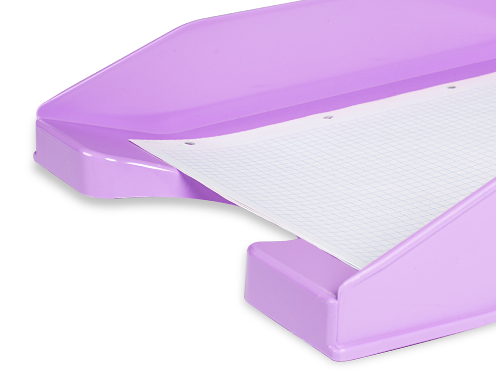 CORBEILLE A COURRIER Q-CONNECTPOLYPROPYLENE DOCUMENTS A4+ 240X320MM EMPILABLE 350X255X65MM LAVANDE OPAQUE