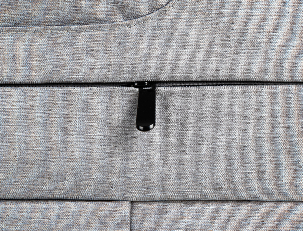SACOCHE ORDINATEUR Q-CONNECT POIGNEES AMOVIBLES FERMETURE ECLAIR COMPARTIMENTS EXTERIEURS 39X28X2CM GRIS CLAIR