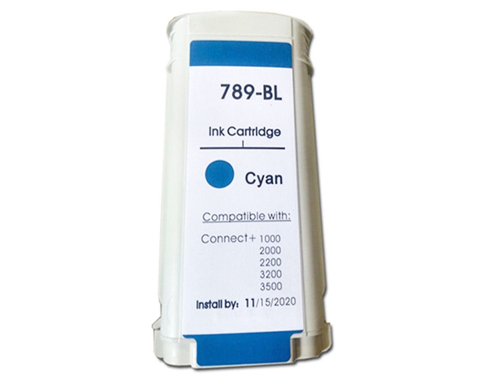 CARTOUCHE COMPATIBLE AVEC PITNEY BOWES HAUTE CAPACITE POUR MACHINE AFFRANCHIR CONNECT + 1000/2000/2200/3200/3500 CYAN