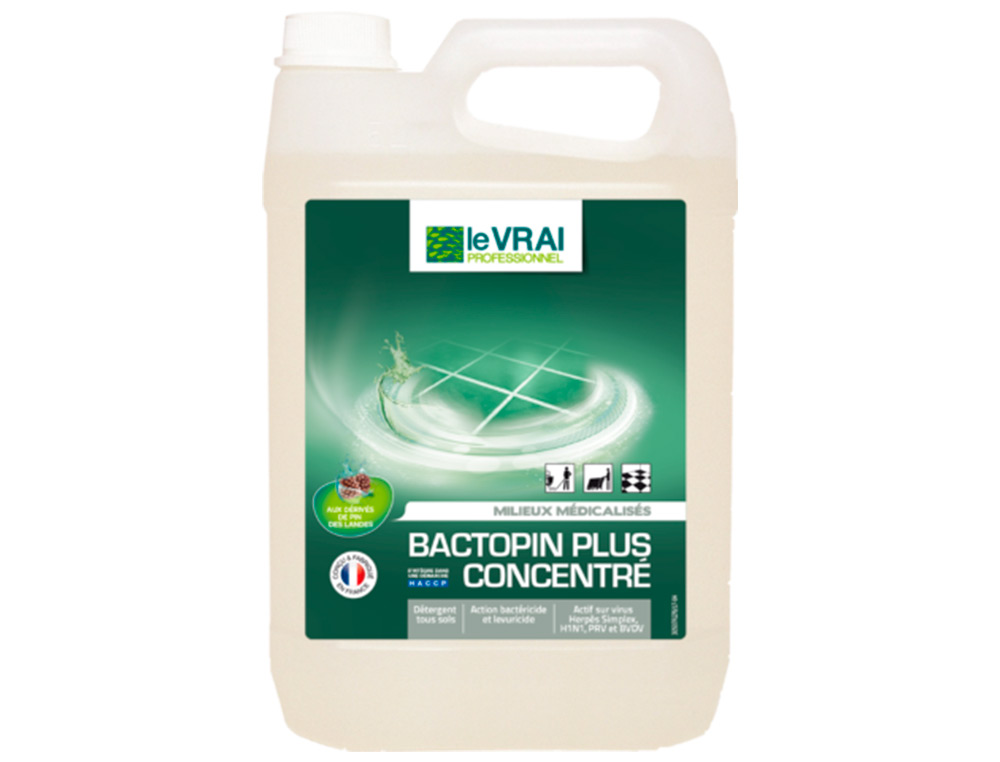 DETERGENT DESINFECTANT LE VRAI PROFESSIONNEL SOLS       SURFACES COLLECTIVITES        MILIEUX MEDICALISES SPORTIFS