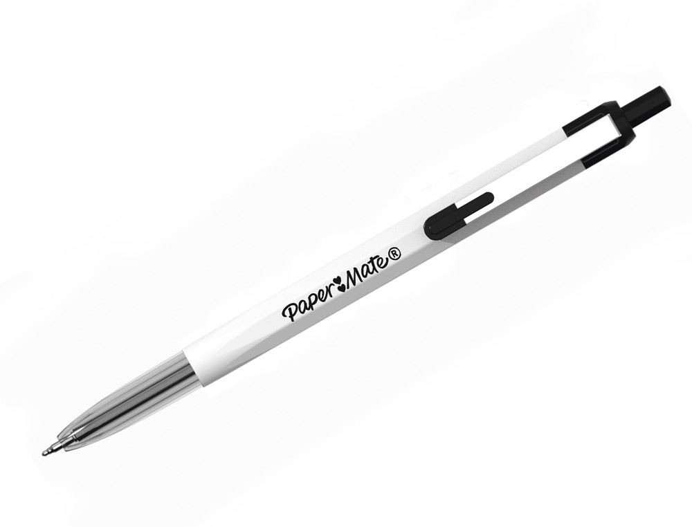 STYLO-BILLE PAPER MATE 046 RT RETRACTABLE POINTE MOYENNE    0,7MM SACHET 3 UNITES         ASSORTIES NOIR BLEU ROUGE