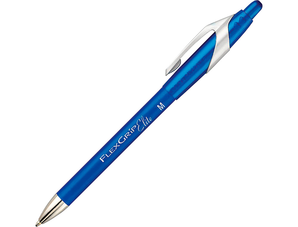 STYLO-BILLE PAPER MATE FLEXGRIP RETRACTABLE ENCRE GEL POINTE 0.7MM COULEUR BLEU