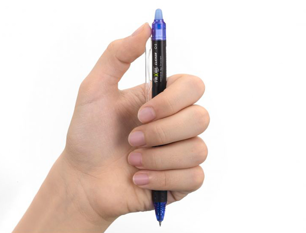 ROLLER PILOT FRIXION POINT CLICKER 05 ENCRE GEL THERMOSENSIBLE EFFACABLE RECHARGEABLE BLEU