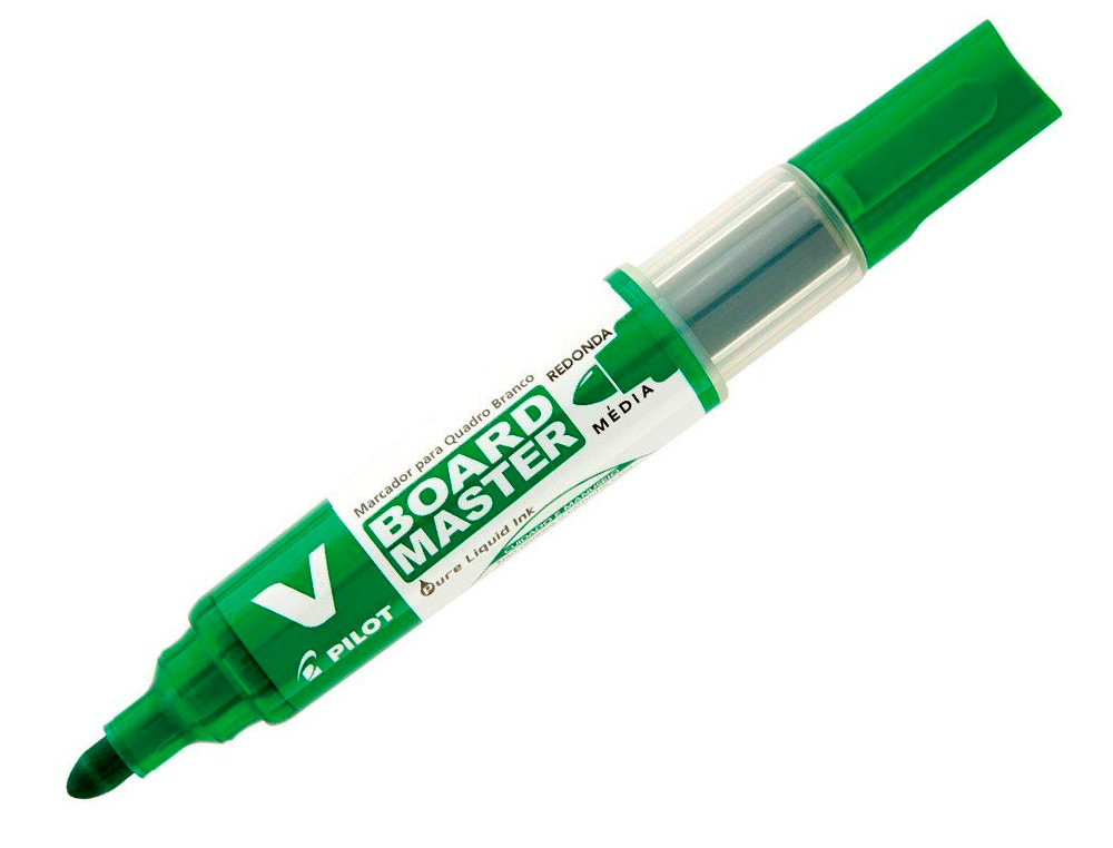 PACK PILOT V-BOARD MASTER 10 MARQUEURS EFFACABLES A SEC    POINTE CONIQUE MOYENNE 10 RECHARGES 5 OFFERTES COLORIS VERT