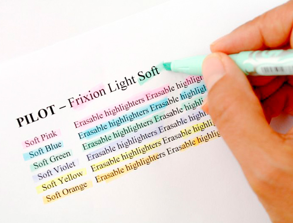SURLIGNEUR PILOT FRIXION LIGHT NATURAL EFFACABLE       POINTE MOYENNE BISEAUTEE      COLORIS CORAIL