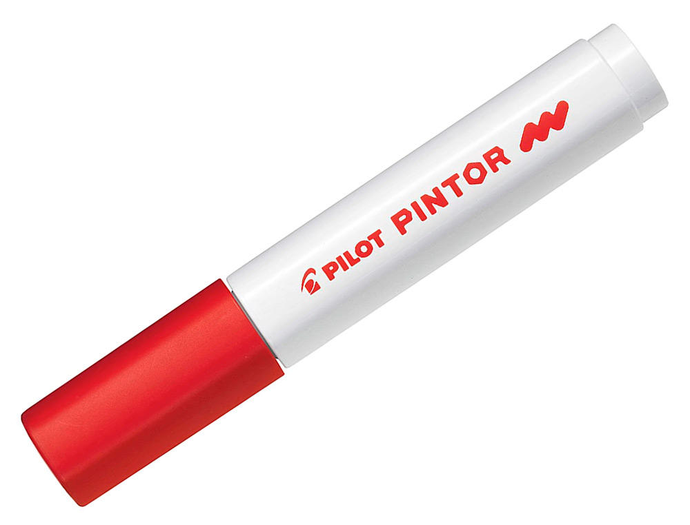 MARQUEUR PEINTURE PILOT PINTOR ENCRE COUVRANTE TOUS SUPPORTS POINTE MOYENNE COLORIS ROUGE NEON
