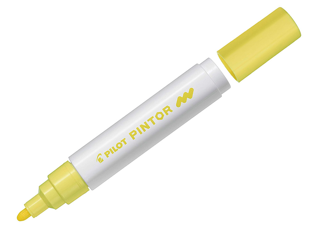 MARQUEUR PEINTURE PILOT PINTOR ENCRE COUVRANTE TOUS   SUPPORTS POINTE MOYENNE       COLORIS JAUNE NEON