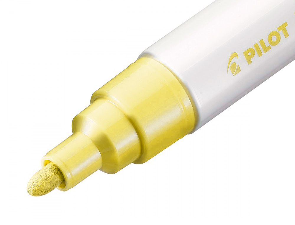 MARQUEUR PEINTURE PILOT PINTOR ENCRE COUVRANTE TOUS   SUPPORTS POINTE MOYENNE       COLORIS JAUNE NEON