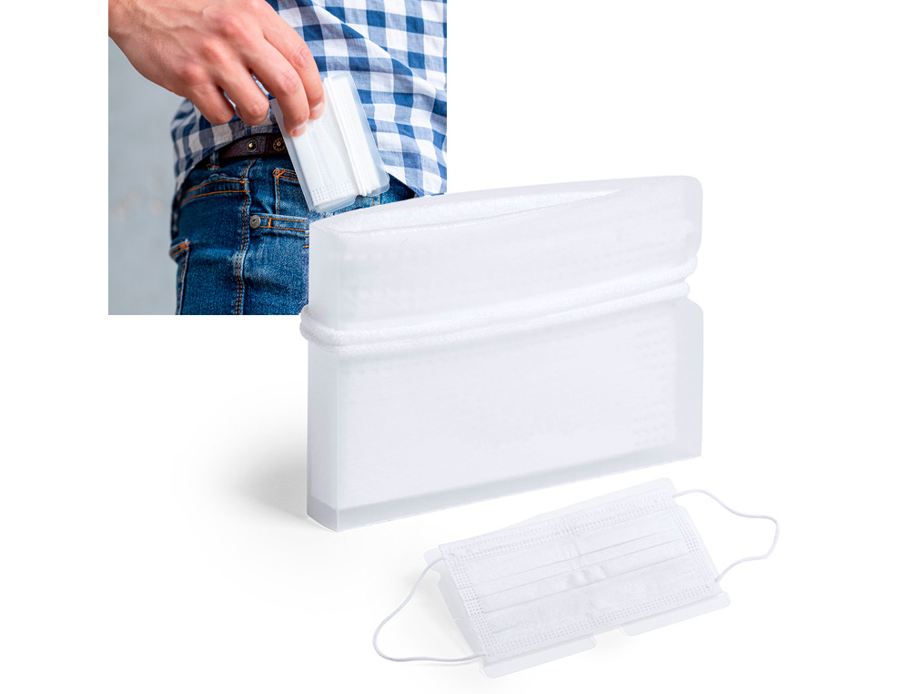 ETUI PORTE-MASQUE MAKITO POLYPROPILENE RESISTANT POUR LE RANGER DANS LA POCHE OU LE SAC 8,5X6CM