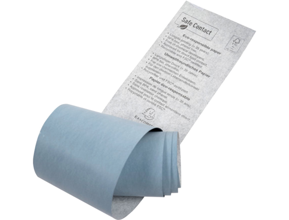 BOBINE THERMIQUE EXACOMPTA EXABLUE TPE 57X40MM 55G       LONGUEUR 18M IMPRESSION VERSO TRES LONGUE CONSERVATION